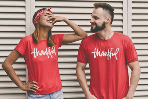 T-shirt with text Thankful